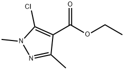 1H-Pyrazole-4-carboxylic acid, 5-chloro-1,3-dimethyl-, ethyl ester Structure