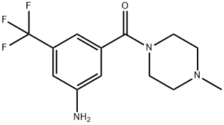 Methanone, [3-amino-5-(trifluoromethyl)phenyl](4-methyl-1-piperazinyl)- Struktur