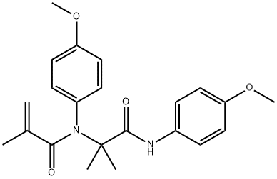 2-Propenamide,N-(4-methoxyphenyl)-N-[2-[(4-methoxyphenyl)amino]-1,1-dimethyl-2-oxoethyl]-2-methyl-(9CI),85576-95-0,结构式