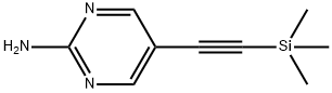 2-Pyrimidinamine, 5-[2-(trimethylsilyl)ethynyl]- Structure