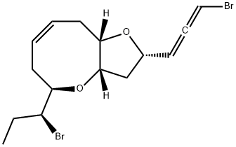 (2S)-2α-[(S)-3-ブロモプロパジエン-1-イル]-5β-[(S)-1-ブロモプロピル]-3,3aβ,5,6,9,9aβ-ヘキサヒドロ-2H-フロ[3,2-b]オキソシン 化学構造式