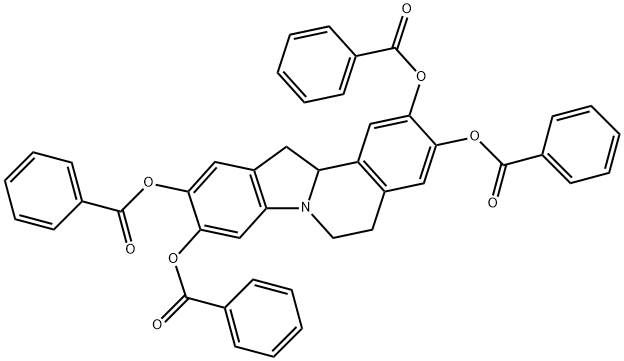 Dibenzo[bg]pyrrocoline-2,3,9,10-tetrol,  5,6,12,12a-tetrahydro-,  tetrabenzoate  (3CI) Struktur