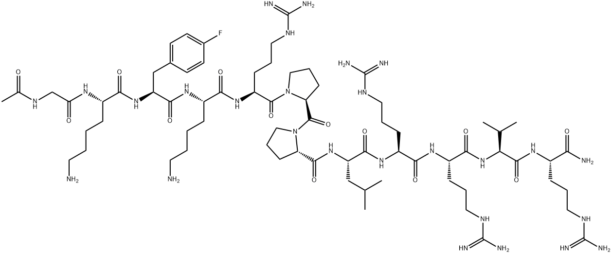 N(alpha)-acetyl(fluorophenylalanyl (106))troponin I (104-115)amide Structure