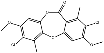 11H-Dibenzo[b,e][1,4]dioxepin-11-one, 2,7-dichloro-3,8-dimethoxy-1,6-dimethyl- 结构式