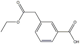 Benzeneacetic acid, 3-carboxy-, 1-ethyl ester Structure