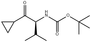 Carbamic acid, [(1S)-1-(cyclopropylcarbonyl)-2-methylpropyl]-, 1,1-dimethylethyl ester (9CI) Structure