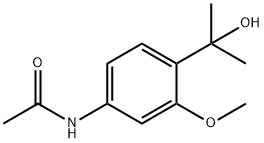 N-[4-(2-hydroxypropan-2-yl)-3-methoxyphenyl]acetamide Struktur