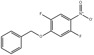 Benzene, 1,4-difluoro-2-nitro-5-(phenylmethoxy)- 化学構造式