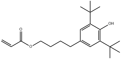 2-Propenoic acid, 4-[3,5-bis(1,1-dimethylethyl)-4-hydroxyphenyl]butyl ester 结构式