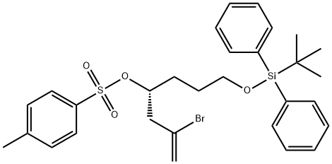 (R)-2-溴-7-((叔丁基二苯基硅基)氧基)庚-1-烯-4-(4-甲基苯磺酸), 871355-80-5, 结构式