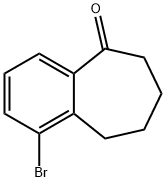 1-ブロモ-6,7,8,9-テトラヒドロ-5H-ベンゾシクロヘプテン-5-オン 化学構造式