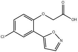 Acetic acid, 2-[4-chloro-2-(5-isoxazolyl)phenoxy]- Structure