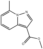 Pyrazolo[1,5-a]pyridine-3-carboxylic acid, 7-methyl-, methyl ester 化学構造式