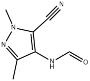 Formamide, N-(5-cyano-1,3-dimethyl-1H-pyrazol-4-yl)- Structure