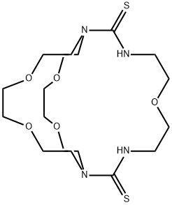 6,14,17,22,25-Pentaoxa-1,3,9,11-tetraazabicyclo[9.8.8]heptacosane-2,10-dithione, 89863-10-5, 结构式