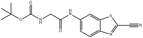 tert-butyl 2-(2-cyaNAbenzo[d]thiazol-6-ylaMiNA)-2-oxoethylcarbaMate 结构式