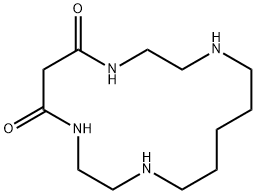 1,4,8,11-テトラアザシクロヘキサデカン-5,7-ジオン 化学構造式