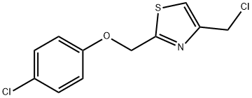 Thiazole, 4-(chloromethyl)-2-[(4-chlorophenoxy)methyl]- Structure