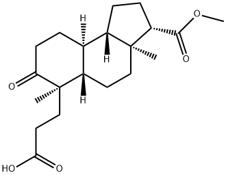 1H-Benz[e]indene-6-propanoic acid, dodecahydro-3-(methoxycarbonyl)-3a,6-dimethyl-7-oxo-, (3S,3aS,5aS,6R,9aS,9bS)- Structure