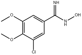 3-Chloro-N''-hydroxy-4,5-dimethoxybenzene-1-carboximidamide Structure