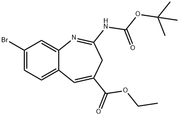 (lE,4E)-ethyl 8-bromo-2-(tert-butoxycarbonylamino)-3H-benzo[b]azepine-4-carboxylate Structure