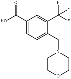 4-(Morpholinomethyl)-3-(trifluoromethyl)benzoic Acid 化学構造式