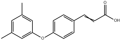 JR-8537, (E)-3-(4-(3,5-Dimethylphenoxy)phenyl)acrylic acid, 97% 化学構造式