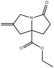 ethyl 2-methylene-5-oxohexahydro-1H-pyrrolizine-7a-carboxylate Struktur