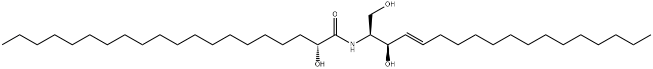 N-(2'-(R)-hydroxyarachidoyl)-D-erythro-sphingosine Struktur
