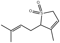 1,1-Dioxide-2,5-dihydro-3-methyl-2-(3-methyl-2-butenyl)thiophene,94987-59-4,结构式
