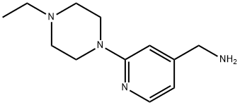 2-(4-乙基哌嗪-1-基)吡啶-4-基]甲胺,953907-35-2,结构式