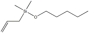 Dimethyl(pentyloxy)-2-propen-1-ylsilane 化学構造式