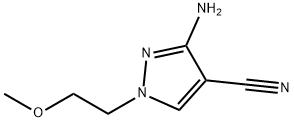 3-amino-1-(2-methoxyethyl)-1H-Pyrazole-4-carbonitrile Struktur