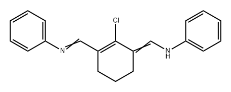 N-[[(Z)-2-氯-3-[(苯基氨基)亚甲基]-1-环己烯-1-基]亚甲基]苯胺,99044-67-4,结构式