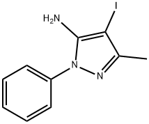 4-碘-3-甲基-1-苯基-1H-吡唑-5-胺,99071-38-2,结构式