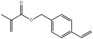 2-Propenoic acid, 2-methyl-, (4-ethenylphenyl)methyl ester Struktur