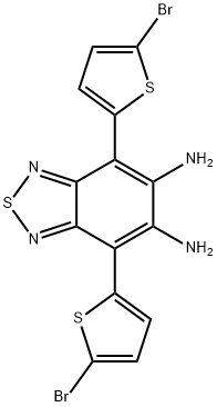 2,1,3-Benzothiadiazole-5,6-diamine, 4,7-bis(5-bromo-2-thienyl)- Struktur