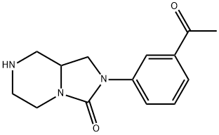 Imidazo[1,5-a]pyrazin-3(2H)-one, 2-(3-acetylphenyl)hexahydro-, hydrochloride (1:1),1002404-69-4,结构式