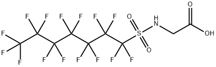 Glycine, N-[(1,1,2,2,3,3,4,4,5,5,6,6,7,7,7-pentadecafluoroheptyl)sulfonyl]- Structure