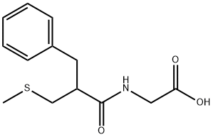 Glycine, N-[2-[(methylthio)methyl]-1-oxo-3-phenylpropyl]- Structure