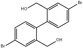 [1,1'-Biphenyl]-2,2'-dimethanol, 4,4'-dibromo- 化学構造式