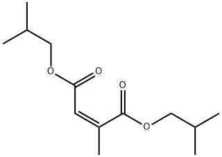 2-Butenedioic acid, 2-methyl-, 1,4-bis(2-methylpropyl) ester, (2Z)-,10061-71-9,结构式