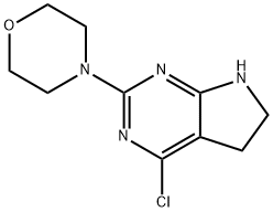 5H-Pyrrolo[2,3-d]pyrimidine, 4-chloro-6,7-dihydro-2-(4-morpholinyl)- Structure