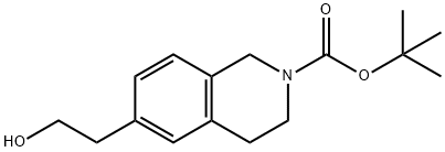 2(1H)-Isoquinolinecarboxylic acid, 3,4-dihydro-6-(2-hydroxyethyl)-, 1,1-dimethylethyl ester Struktur