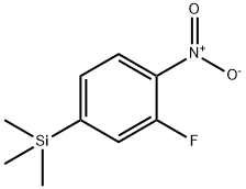 Benzene, 2-fluoro-1-nitro-4-(trimethylsilyl)- Structure