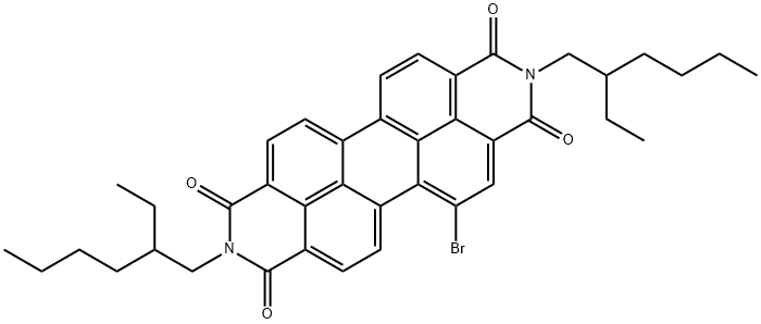 1015473-19-4 C2C6-PDI-Br
Anthra[2,1,9-def:6,5,10-d'e'f']diisoquinoline-1,3,8,10(2H,9H)-tetrone, 5-bromo-2,9-bis(2-ethylhexyl)
