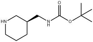 (S)-Tert-butyl (piperidin-3-ylmethyl)carbamate 化学構造式