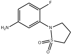 2-(5-Amino-2-fluorophenyl)-1lambda6,2-thiazolidine-1,1-dione 结构式