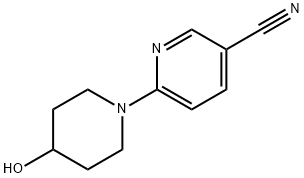 6-(4-hydroxypiperidin-1-yl)pyridine-3-carbonitrile Struktur