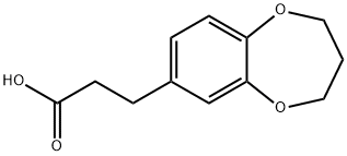 3-(3,4-Dihydro-2H-1,5-benzodioxepin-7-yl)propanoic Acid 化学構造式